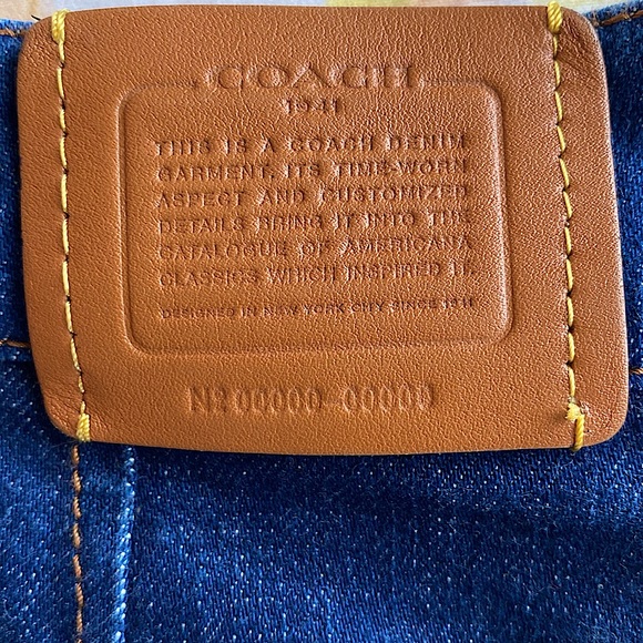 COACH patchwork denim mini skirt blue SZ 4 - Picture 4 of 4